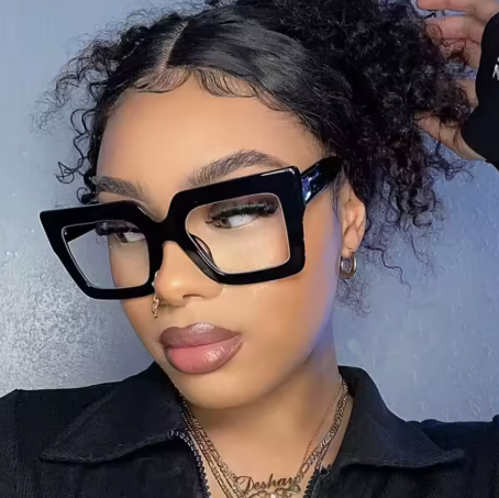 Oversized Square Frame Glasses