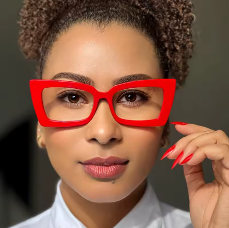 Bold Red Cat Eye Glasses