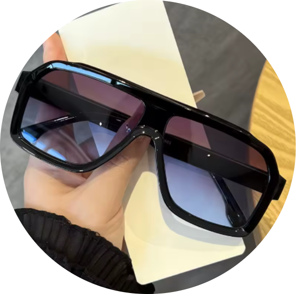 Oversized Retro Aviator Glasses