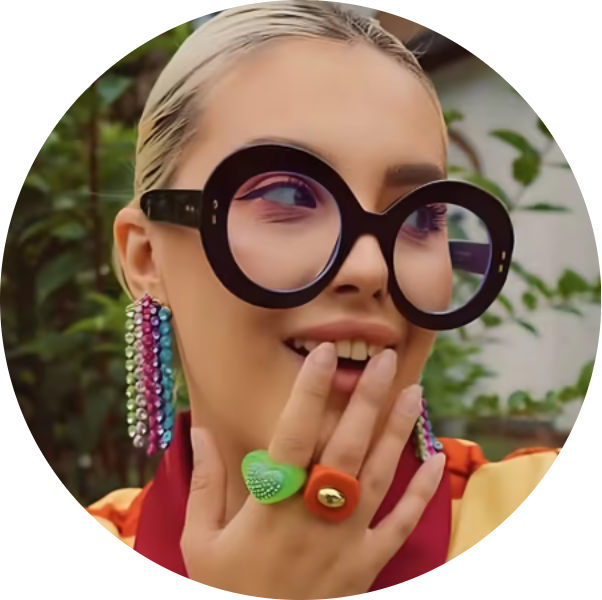 Round Frame Womens Glasses